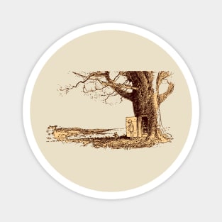 Winnie the Pooh meets Christopher Robin Magnet
